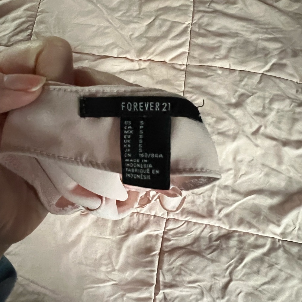 Forever 21 Blush Pink Ruffle Top - Picture 3 of 4
